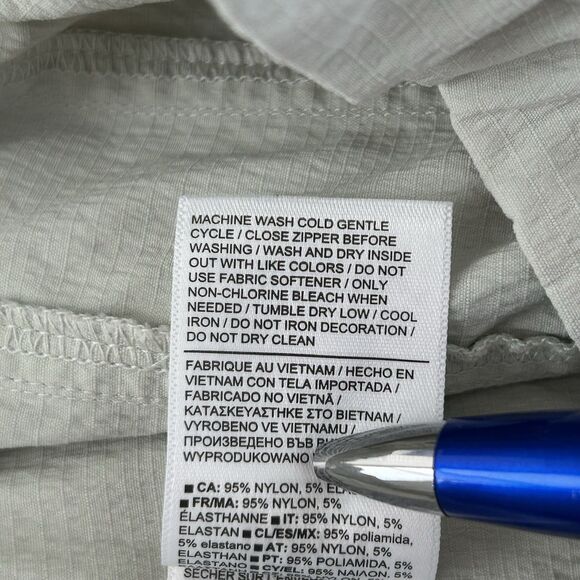 Athleta Trekkie High Rise Parachute Pants Womens Size 10 Cream Wide Leg Outdoors - Picture 11 of 12